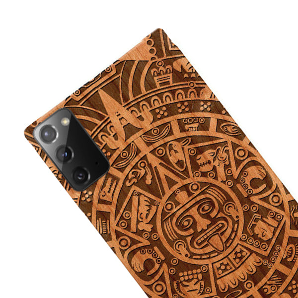 Mayan Calendar Aztec Wood Case Samsung Note 20