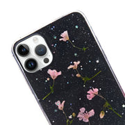 Real Flowers Pink Leaves Case IPhone 14 Pro