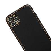 Leather Style Black Gold Case IPhone 14 Pro