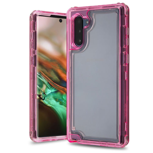 Hybrid Clear Pink Case Samsung Note 10 - icolorcase.com