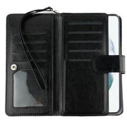 Handmade Detachable Bling Black Wallet Samsung S21