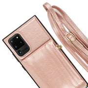 Crossbody Card Case Wallet Rose Gold Samsung S20 Ultra