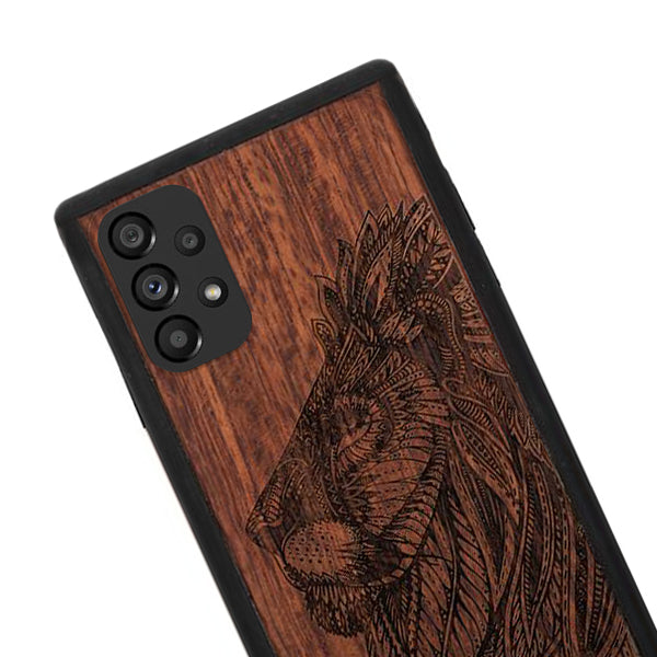 Lion Real Wood Case Samsung A53