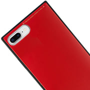 Square Hard Box Red Case Iphone 7/8 Plus