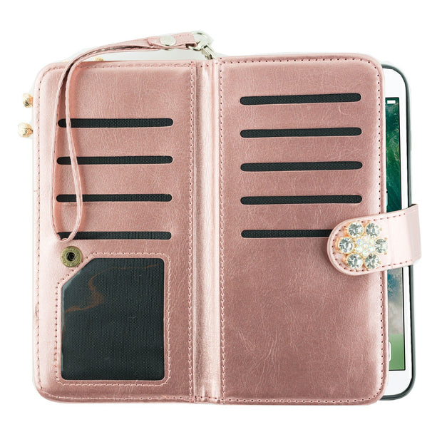Bling Detachable Fox Rose Gold Wallet Case Iphone 7/8 Plus - icolorcase.com