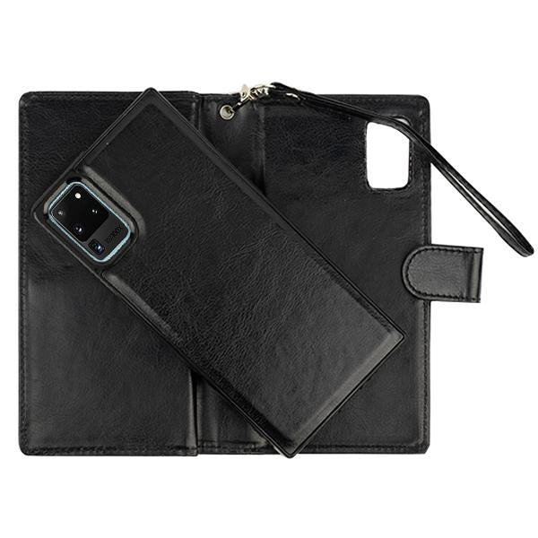 Handmade Detachable Bling Black Wallet Samsung S20 Ultra
