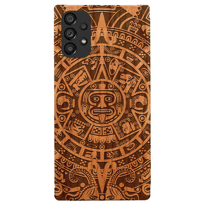Mayan Calendar Aztec Wood Case Samsung A53