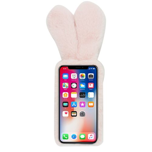 Bunny Fur Light Pink Case Iphone XS MAX - icolorcase.com