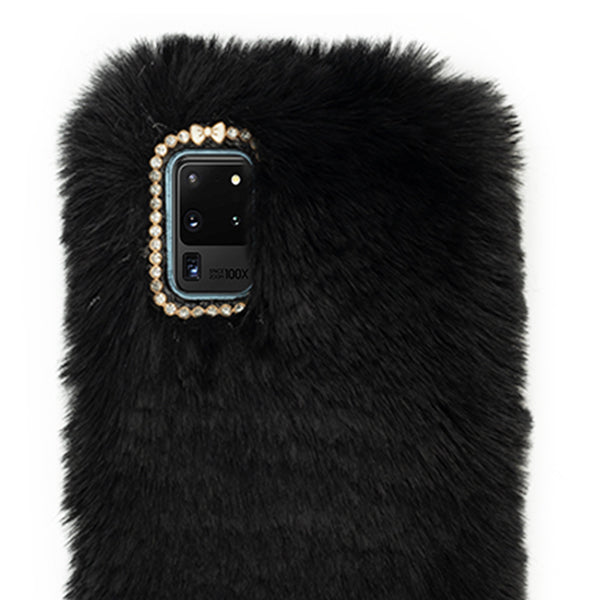 Fur Case Black Samsung S20 Ultra