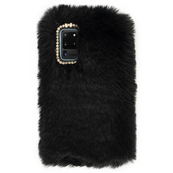 Fur Case Black Samsung S20 Ultra