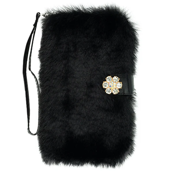 Fur Black Detachable Wallet Iphone 10/X/XS