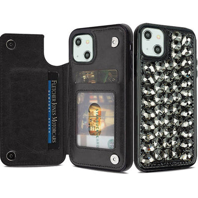 Bling Card Case Black Iphone 14