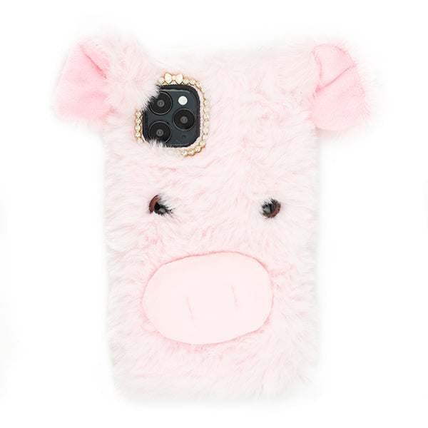 Pink Pig Fur Case Iphone 11 Pro Max