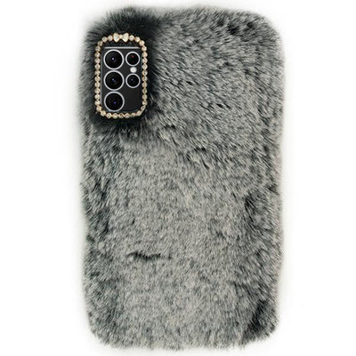 Fur Grey Case Samsung S22 Ultra