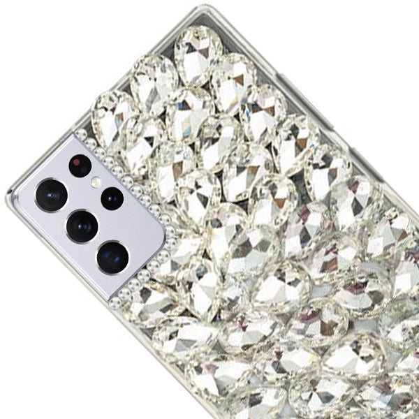 Handmade Silver Bling Case Samsung S21 Ultra