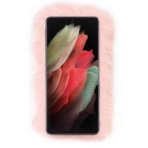 Fur Light Pink Case Samsung S21 Ultra