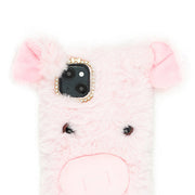 Pink Pig Fur Case Iphone 14 Plus