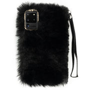 Fur Detachable Wallet Black Samsung S20 Ultra