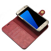 Detachable Ming Burgundy Wallet Samsung S7 - icolorcase.com