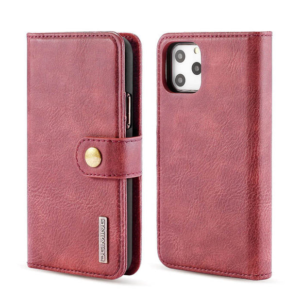 Detachable Ming Burgundy Wallet Iphone 11 Pro - icolorcase.com