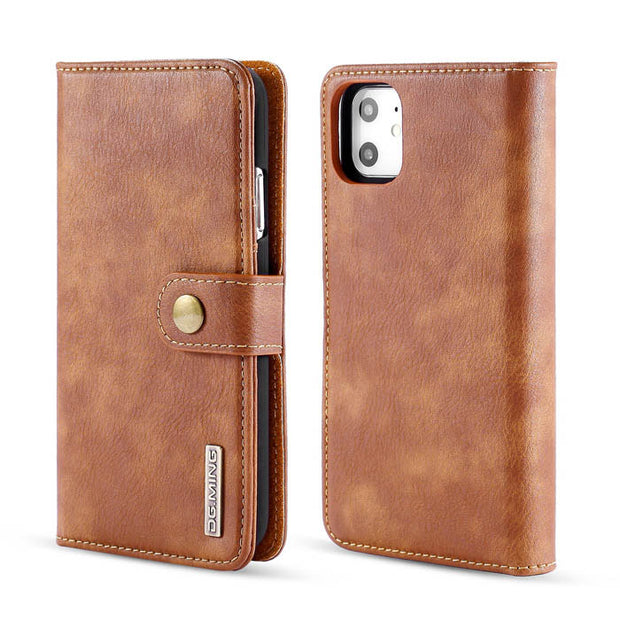 Detachable Ming Brown Wallet Iphone 11 - icolorcase.com