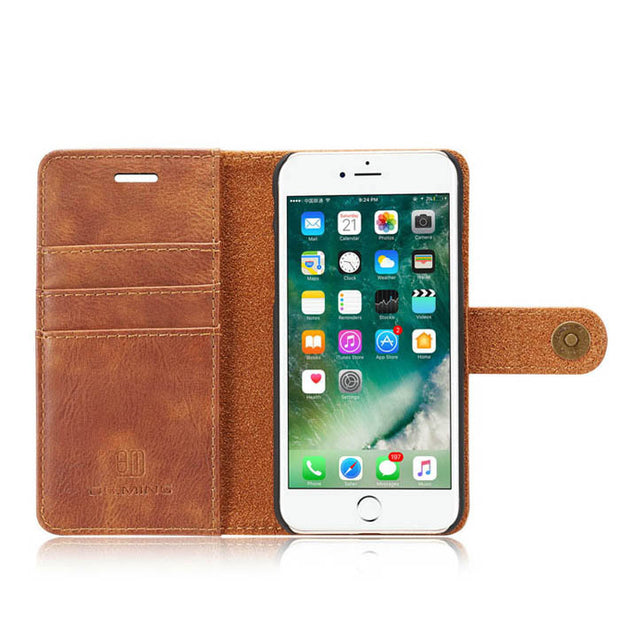 Detachable Wallet Ming Brown Iphone 7/8 - icolorcase.com