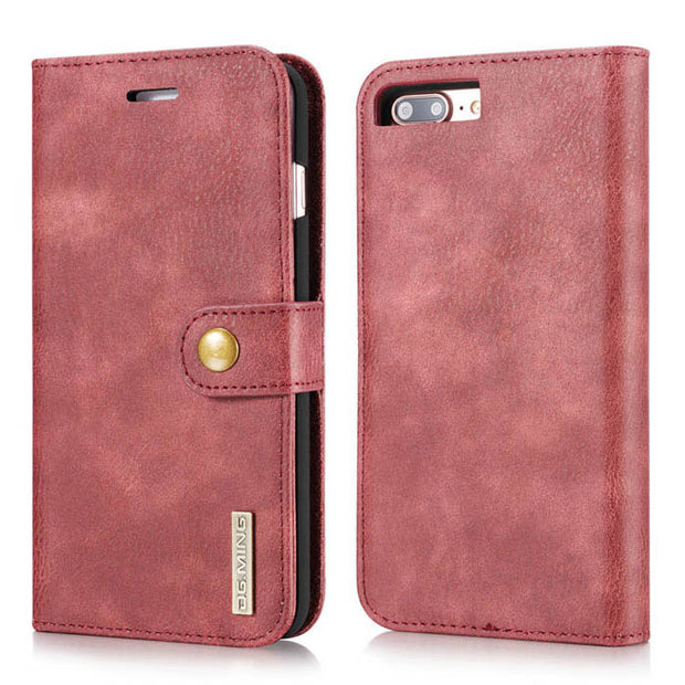 Detachable Ming Burgundy Wallet Iphone 7/8 Plus - icolorcase.com
