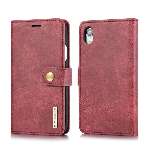 Detachable Ming Burgundy Wallet Iphone XR - icolorcase.com
