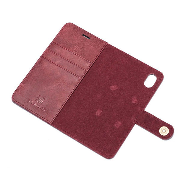 Detachable Ming Burgundy Wallet Iphone XR - icolorcase.com