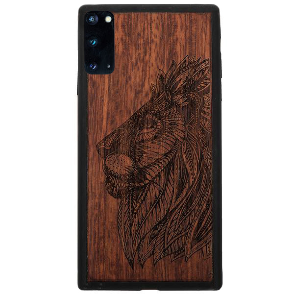 Lion Real Wood Case Samsung S20