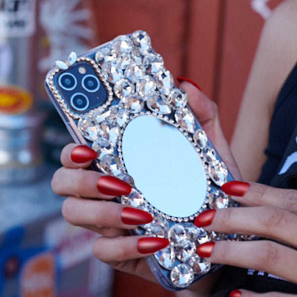Handmade Bling Mirror Silver Case Iphone 11