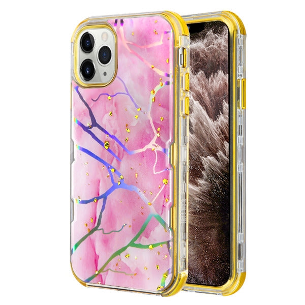 Heavy Duty Marble Pink Gold Iphone 11 Pro - icolorcase.com