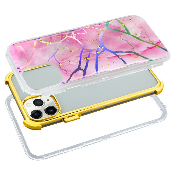 Heavy Duty Marble Pink Gold Iphone 11 Pro Max - icolorcase.com