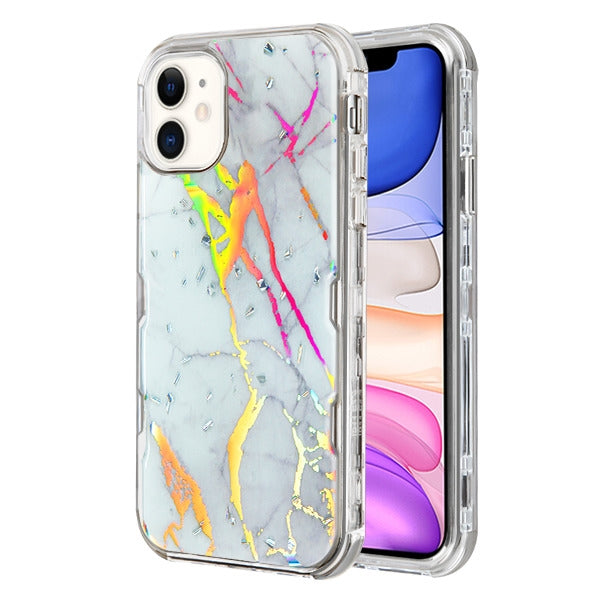 Hybrid Marble Silver Case Iphone 11 - icolorcase.com