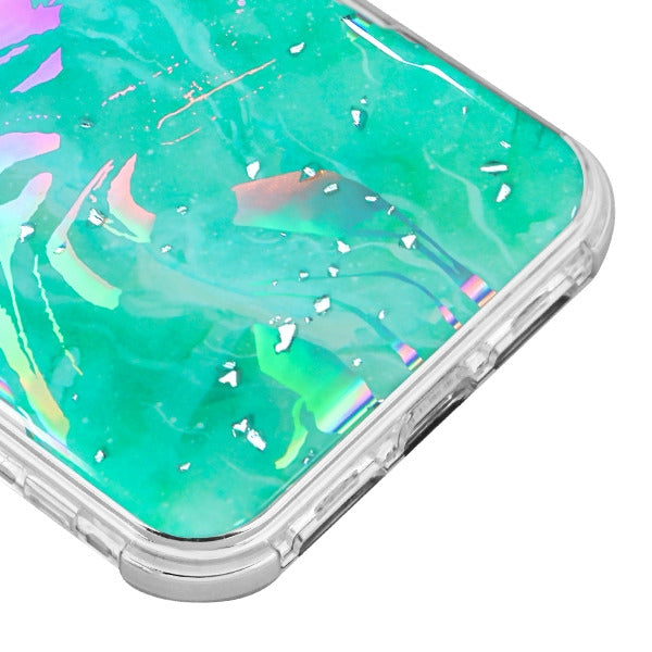 Hybrid Marble Teal Green Case Iphone 11 - icolorcase.com