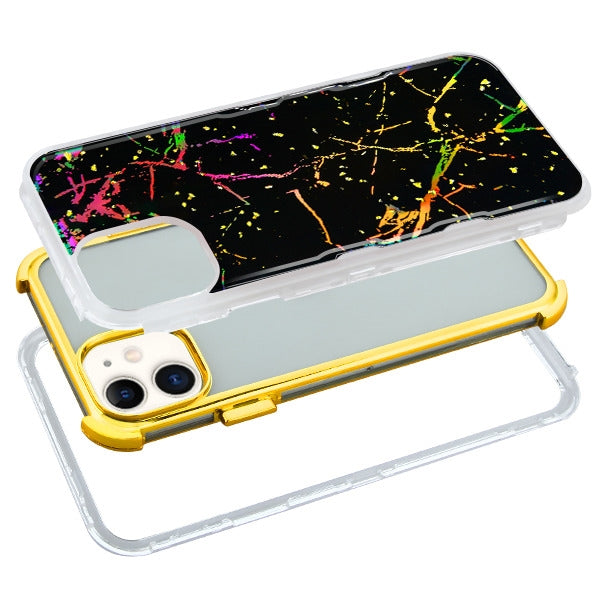 Hybrid Marble Black Gold Case Iphone 11 - icolorcase.com