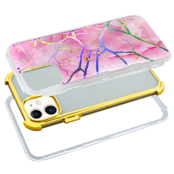 Hybrid Marble Pink Gold Case Iphone 11 - icolorcase.com