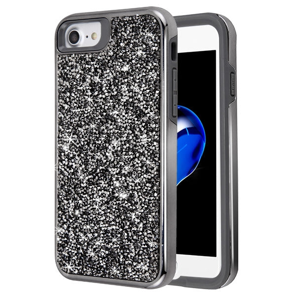 Hybrid Bling Case Grey Iphone 6/7/8 - icolorcase.com