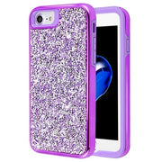 Hybrid Bling Case Purple Iphone SE 2020 - icolorcase.com