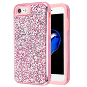 Hybrid Bling Case Pink Iphone SE 2020 - icolorcase.com