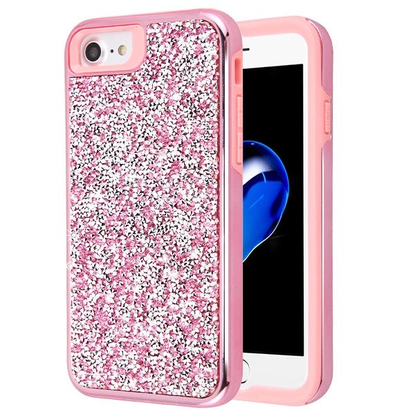 Hybrid Bling Case Pink Iphone 6/7/8 - icolorcase.com