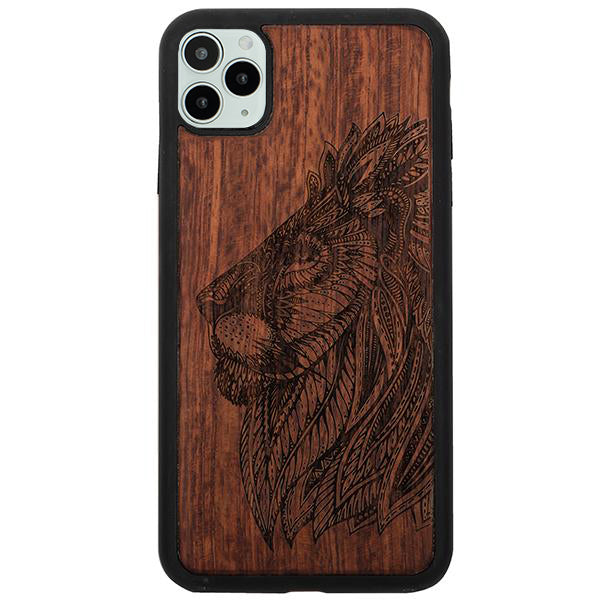 Real Wood Lion Iphone 13 Pro Max