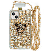 Handmade Cheetah Gold Bling Bottle Iphone 13