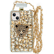 Handmade Cheetah Gold Bling Bottle Iphone 13 Mini