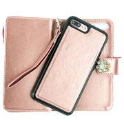 Handmade Flower Bling Detachable Wallet Iphone 7/8 Plus - icolorcase.com