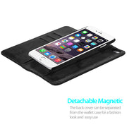 Detachable Wallet Black Iphone 6/7/8 - icolorcase.com