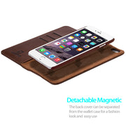 Detachable Wallet Brown Iphone SE 2020 - icolorcase.com