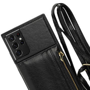 Crossbody Card Case Wallet Black Samsung S21 Ultra