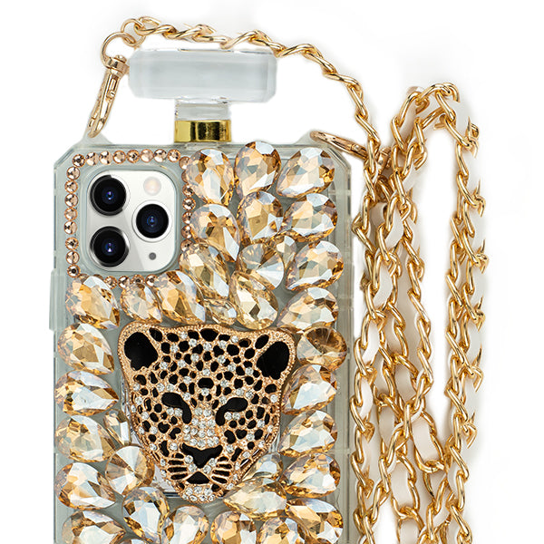 Handmade Cheetah Gold Bling Bottle Iphone 12 Pro Max