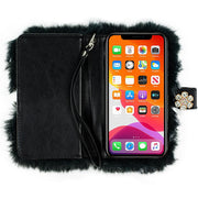 Fur Grey Detachable Wallet IPhone 14 Plus